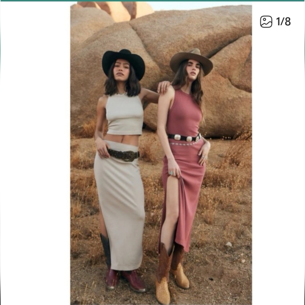 Spiritual Gangster Simon Rib Maxi Dress in Canyon